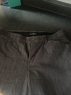Lee Woman’s Charcoal Gray Straight Leg Dress Pants